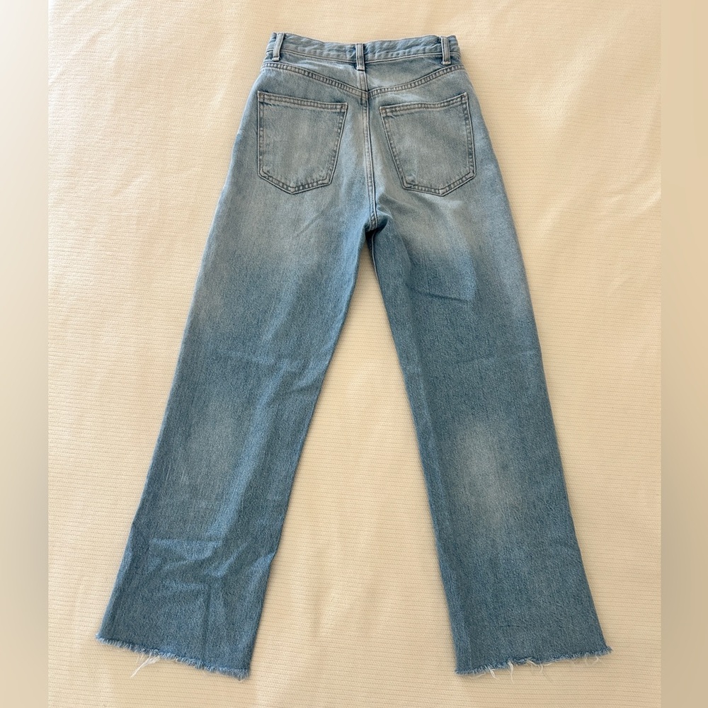 Zara Light Blue Wide-Leg Flared Jeans - Picture 3 of 5